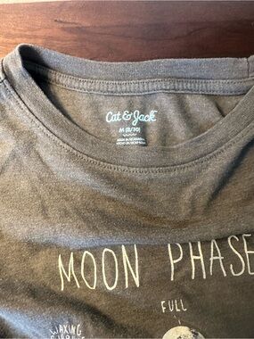 Cat & Jack Brown 'Moon Phases' Short Sleeve Tee
